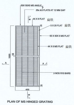 精密ステンレス鋼の通路の格子の平らな鋼鉄スペース10のMmか11 Mmおよび12mm